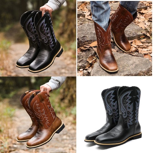 Mid calf stickerei western - mid-calf,