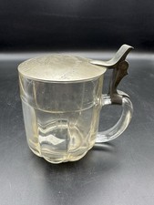 Bierkrug  Glas Deckel Sudenburger Mandolinenklub Mandula Magdeburg