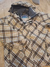 Trespass Skijacke Winterjacke Jungen braun kariert 158/164