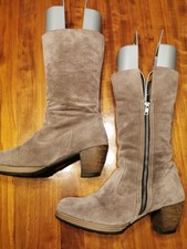 Wolky Damenstiefel GR. 40 1/2 Leder beigegrau Chiq modisch