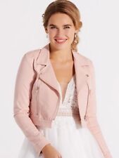 Brautjacke Jacke Hochzeit Jeansjacke Braut Rosa Blush Bolero Neu  Cape XS-3XL