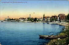 Ak Langenargen am Bodensee,  Schloss Montfort, Bodensee, Boot,... - 4886338