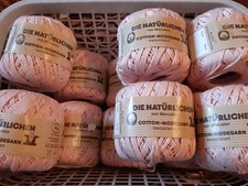 12 x 50 gr mercerisierte Baumwolle, rosa  -w12