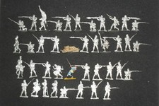 Zinnfiguren, Flachfiguren,  Bayern 1860/90, Infanterie im Feuer , Blank!