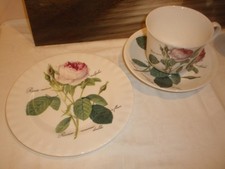 Roy Kirkham Redoute Roses - Tasse Untertelle Kuchenteller    Jumbotasse, England