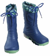 LUPILU Kleinkinder Jungen Blinkstiefel Regenstiefel Stiefel Blau/Grün Gr. 22/23