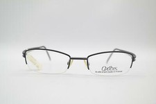 Vintage Oxibis EVEA 02 Schwarz Silber Halbrand Brille Brillengestell NOS