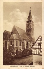 Ak Bad Langensalza in Thüringen,  Markt, Kirche,  Architektur - 4826714