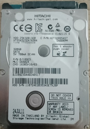 Hitachi 320 sata - 320, gb