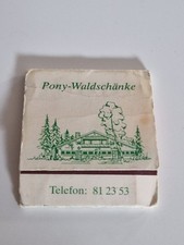 Streichholzheftchen, Pony - Waldschänke, Forst - Klövensteen, Hamburg - Rissen