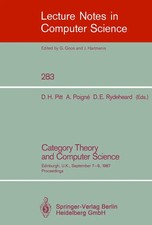 David H. Pitt (u. a.) | Category Theory and Computer Science | Taschenbuch