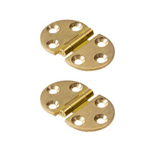 2x Klappenscharnier Messing