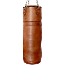 Boxsack Leder Vintage 100 cm – Handgemacht – Ungefüllt + Kette – Retro Design