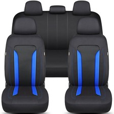 Schonbezüge-Komplettset für Peugeot 307 Bj 2001-08 in Schwarz/Blau FT1