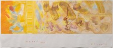 Jürgen Bordanowicz Gesicht Abstrakt signiert Aquarell Collage 92/93