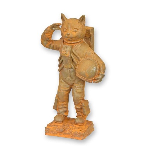Rostfarbene gusseisenfigur - rostfarbene,