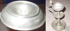 alte Zinnlampe Höhe 24 cm