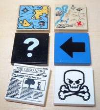 Nr.5544 Lego 3068bpb0148 0310 Cty 6 Fliesen 2x2 Schatzkarten Totenkopf Zeitung