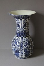 imposante Vase Blumenvase Tischvase Delfts Boch 072431