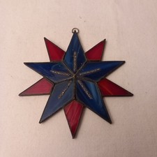 Toller Buntglas Stern im Tiffany Stil - 11,5 cm Durchmesser - ANSEHEN !