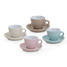 Espressotassen 4er Set Pastellfarben / einfarbig Porzellan je 5 cm / 50 ml