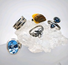 🦚 Silber Ringe -  5 Stück