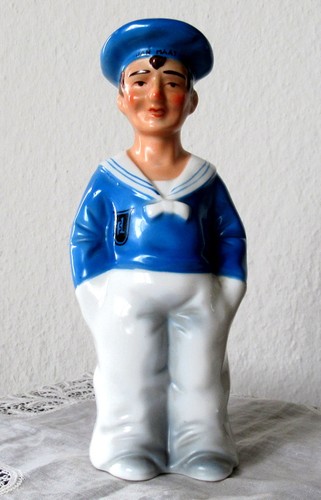 Alte flasche figur matrose - -,