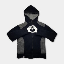 Komodo Strickjacke Nepaljacke Herren Gr. M Schwarz Grau Winter Casual Wärmend