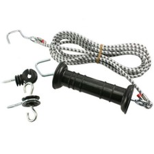 Electra Torgriff-Set mit stromführendem Elastikseil - 4 bis 9 m Weidezaun Tor