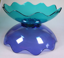 Tupperware große Eleganzia Venusmuschel Servierschale Schüssel grün blau