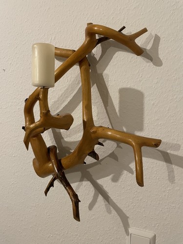 Handmade holz kerzenleuchter - holz,