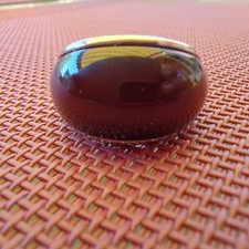 Fossil Ring Edelstahl mit braunem Stein