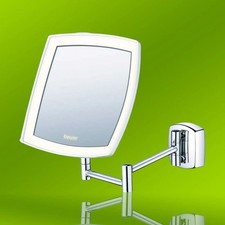 Beurer BS 89 LED Wand-Kosmetikspiegel 5x Vergrößerung beleuchtet für Bad