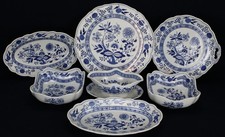 7x Hutschenreuther Zwiebelmuster Schale Servierteller Sauciere Servierplatte
