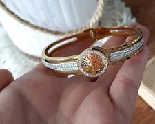 EDLES Armband 925 SILBER massiv Armkette Ring GOLD ARMREIF Armzange Zirkonia 18K