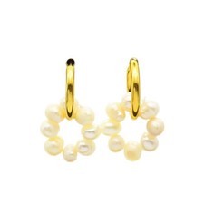 Creolen mit Perlen-Anhänger