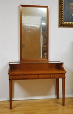 Art Déco Schminktisch, Frisiertisch + Spiegel, Frisierkommode, Hellerau um 1930