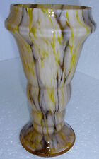 schöne Kelch Vase, gelb braun