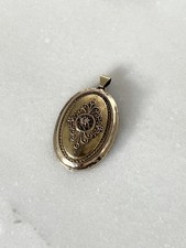 Biedermeier Anhänger Gold Medaillon Jugendstil Amulett antik Traueramulett 