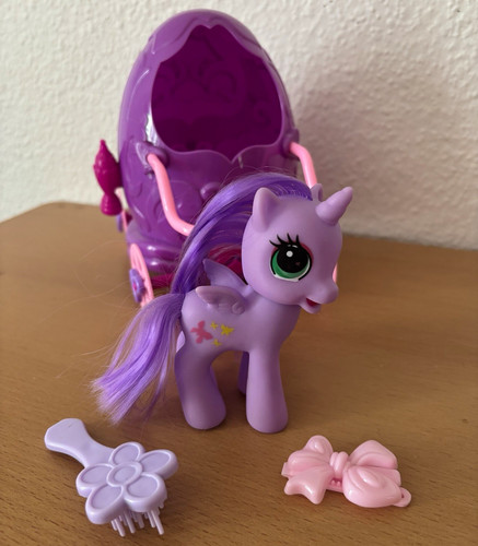 Lila pony figur mit kutsche - figur,