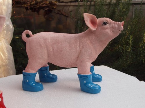 Schwein bunt witzig deko figur - bunt,
