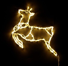 Fensterbild Fenstersilhouette Leuchtbild Weihnachtsdeko RENTIER 50 LED, 230V