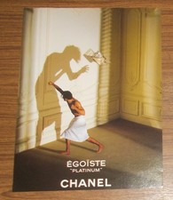 Seltene Werbung CHANEL EGOISTE PLATINUM Eau de Toilette Schattenboxen 1994