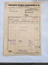 Triumph Rechnung über
