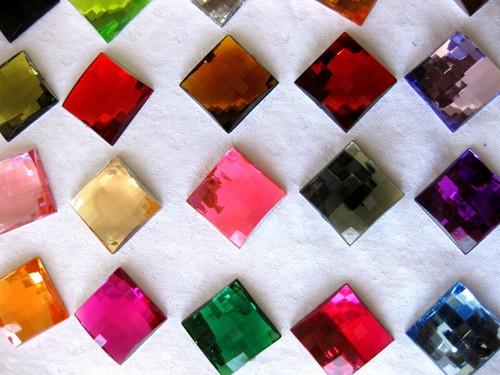 Acryl strass glitzersteine - 10, acryl-strass-glitzersteine