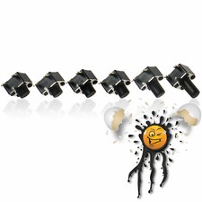 5 x Arduino DIY Mini Taster Drucktaster 90 Grad 3-polig 4,5x4,5mm Mikroschalter