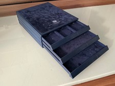 Münzbox Aufbewahrung Etui Plaste Box für Münzen mit 3 Einschübe Schubladen MDM