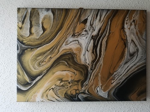 Acrylbild schwarz weiß und - schwarz,,