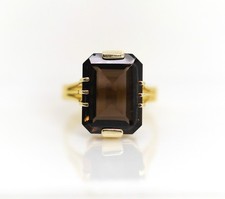 Vintage Yellow Gold Smoky
