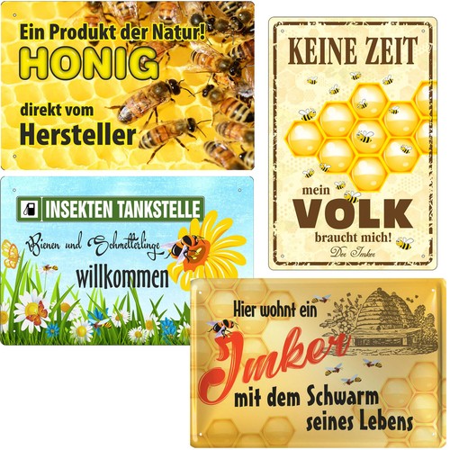 Blechschild imker sprüche - imker,